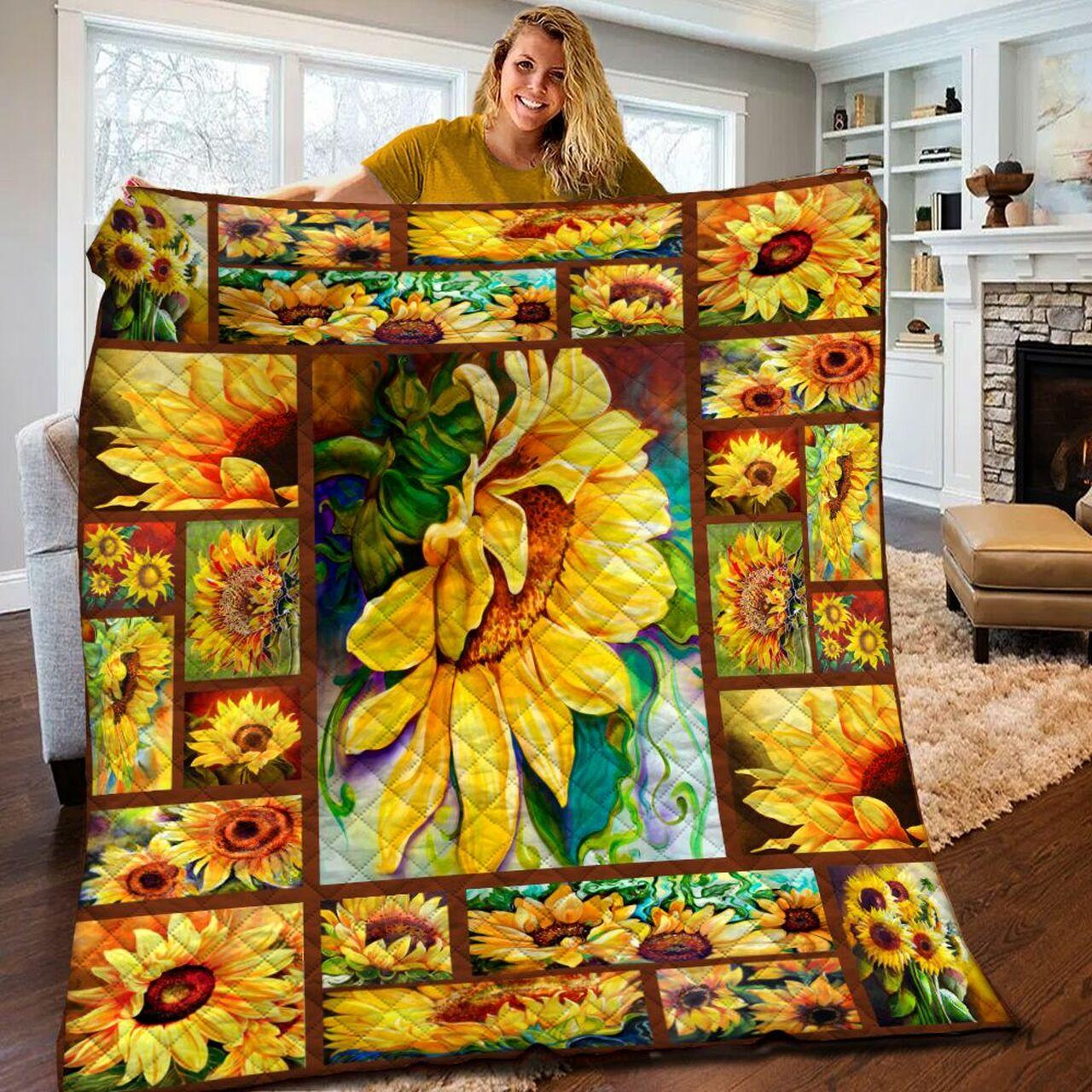 Sunflower Quilt Blanket Bbb070m