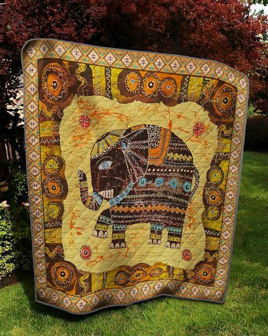 Robot Elephant Quilt Blanket Quilt