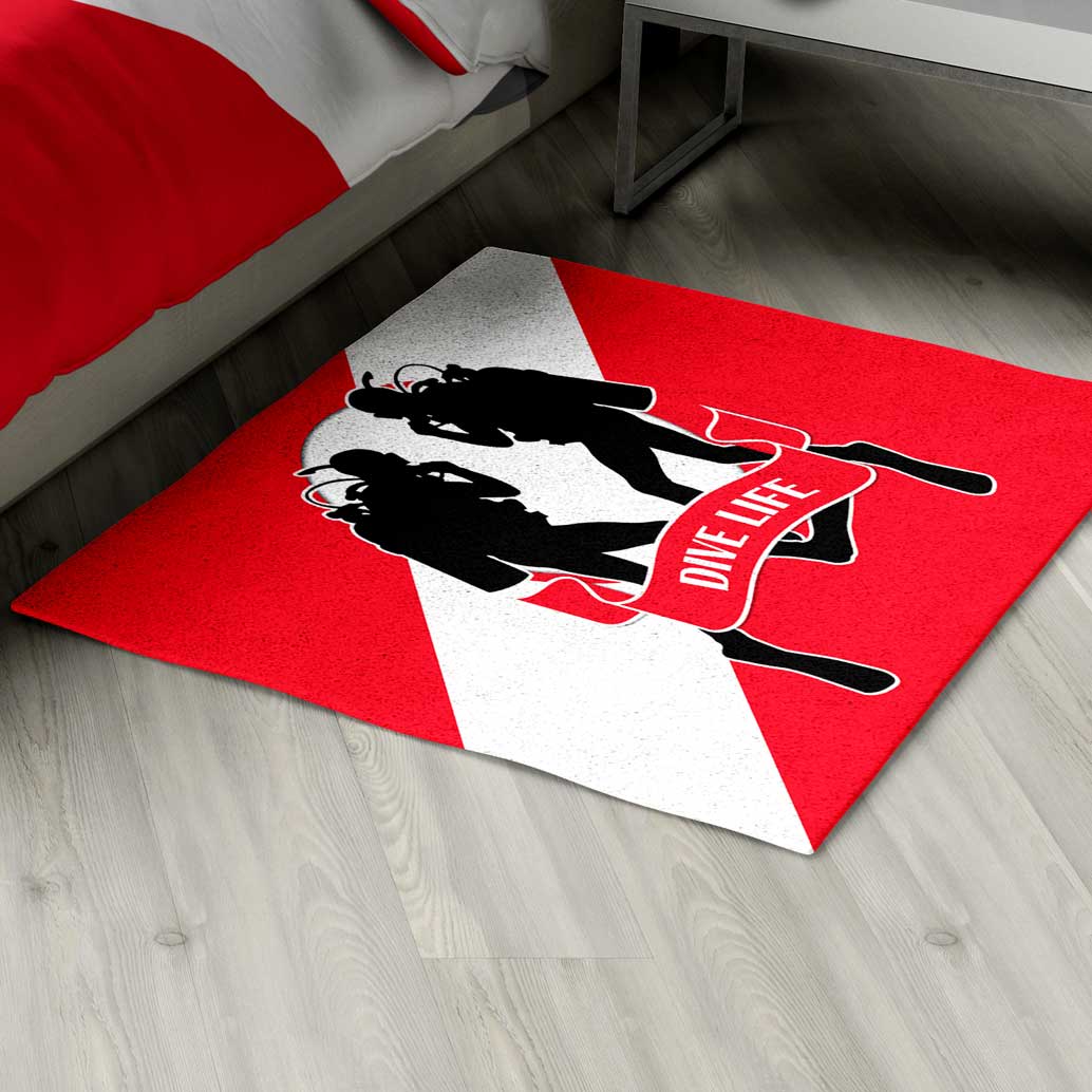 Scuba Diving Area Rug Personalized