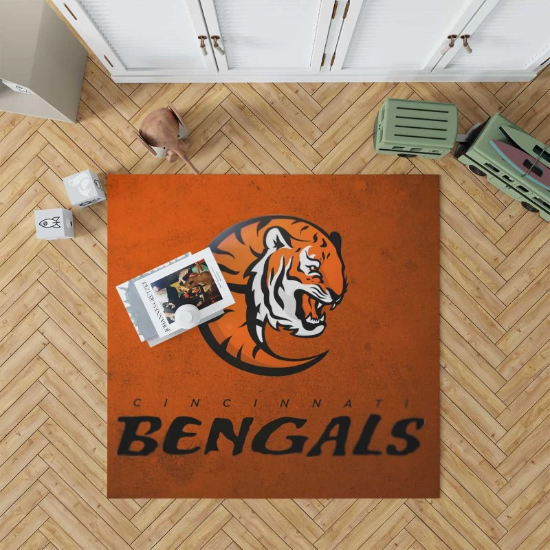 Energetic Nfl Football Team Cincinnati Bengals Rug