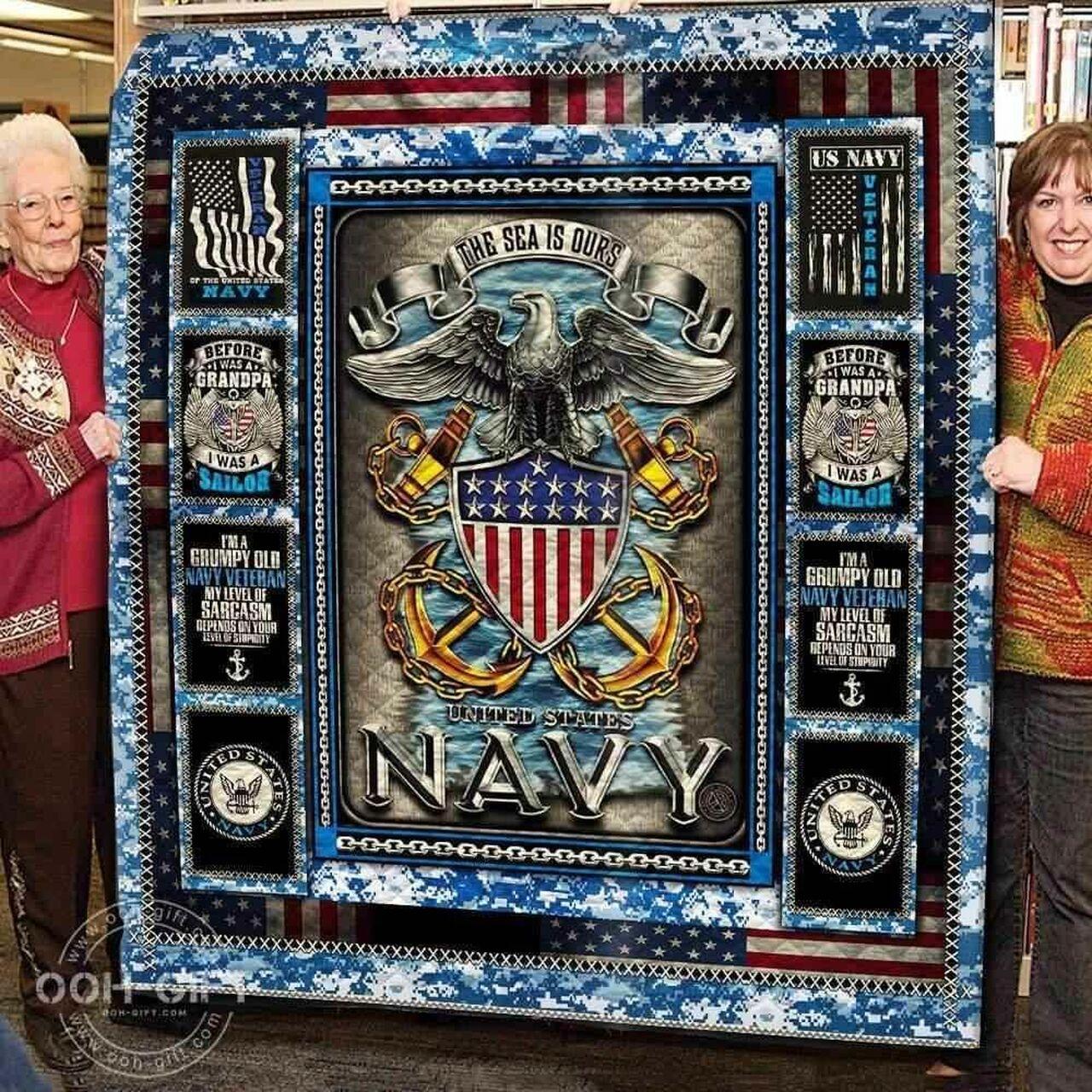 Us Navy Veteran 3D Blanket Th0807 Quilt