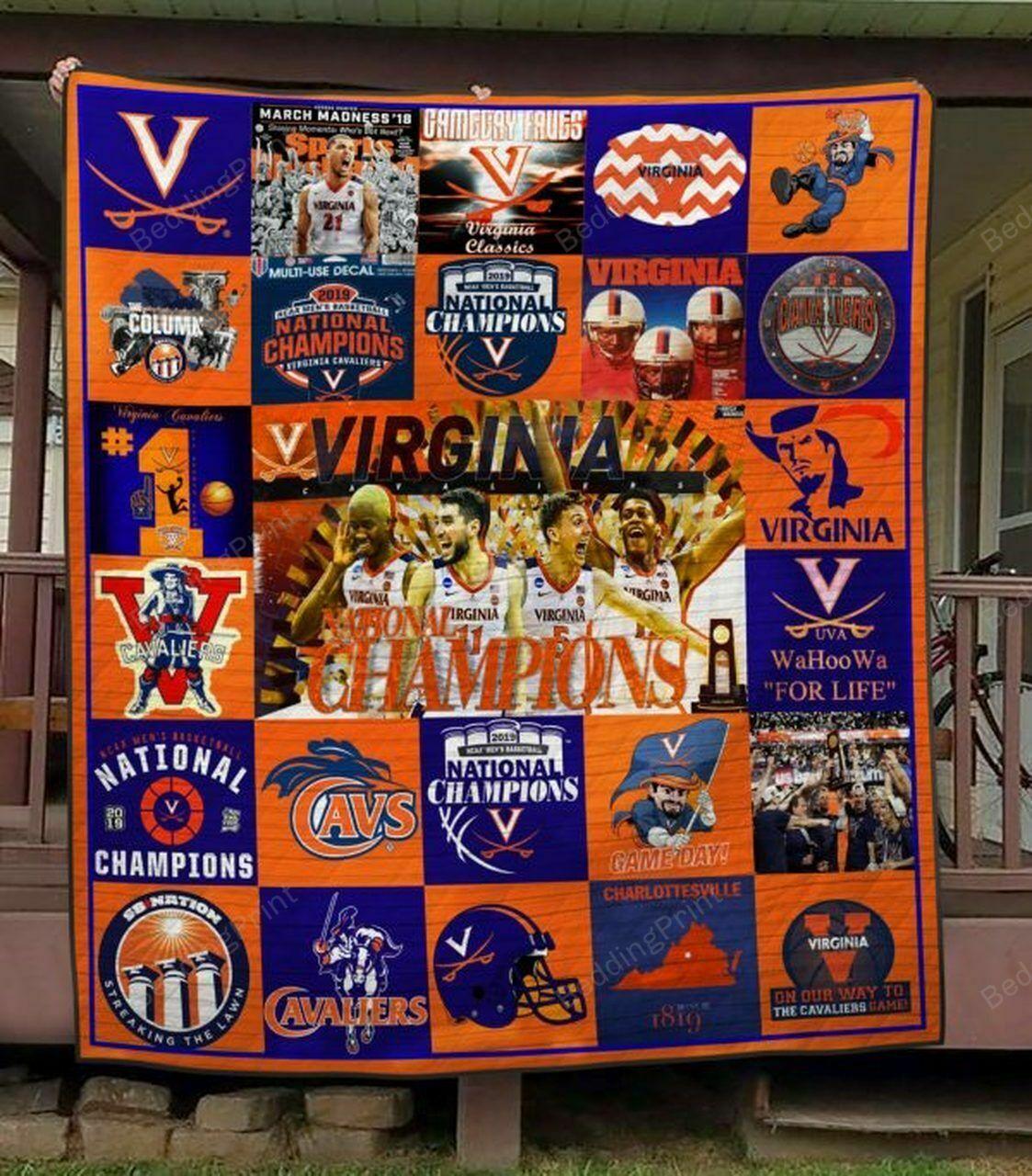 Ncaa Virginia Caval Quilt Blanket #254