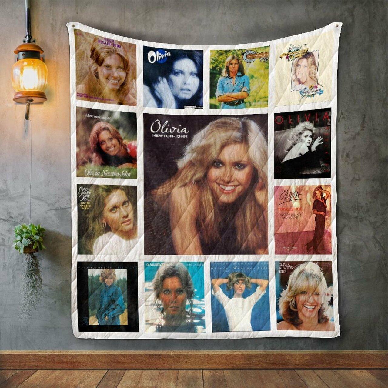 Olivia Newton-John Album Co Quilt Blanket