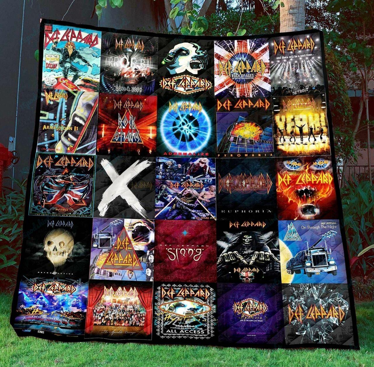 T Def Leppard Quilt Blanket Ver 4