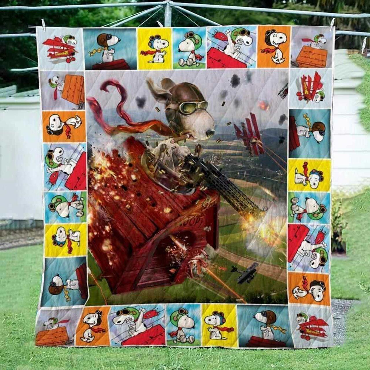 Snoopy Pilot Blanket Th0607 Quilt