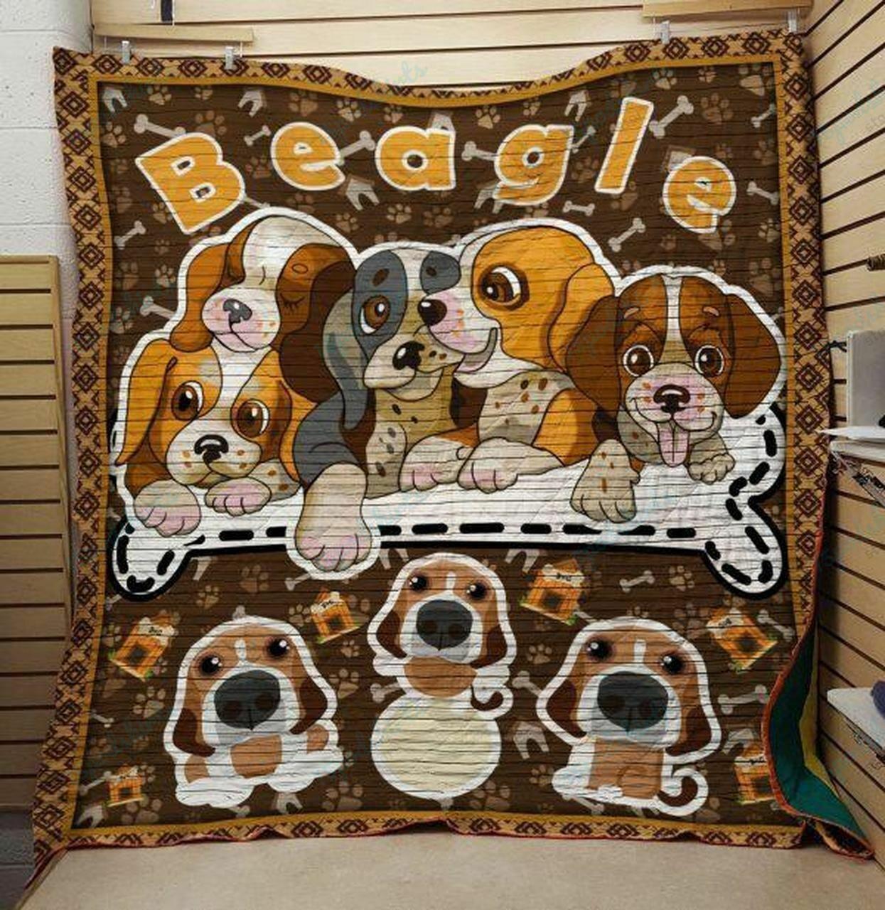 T Beagle Quilt Blanket Ver 3