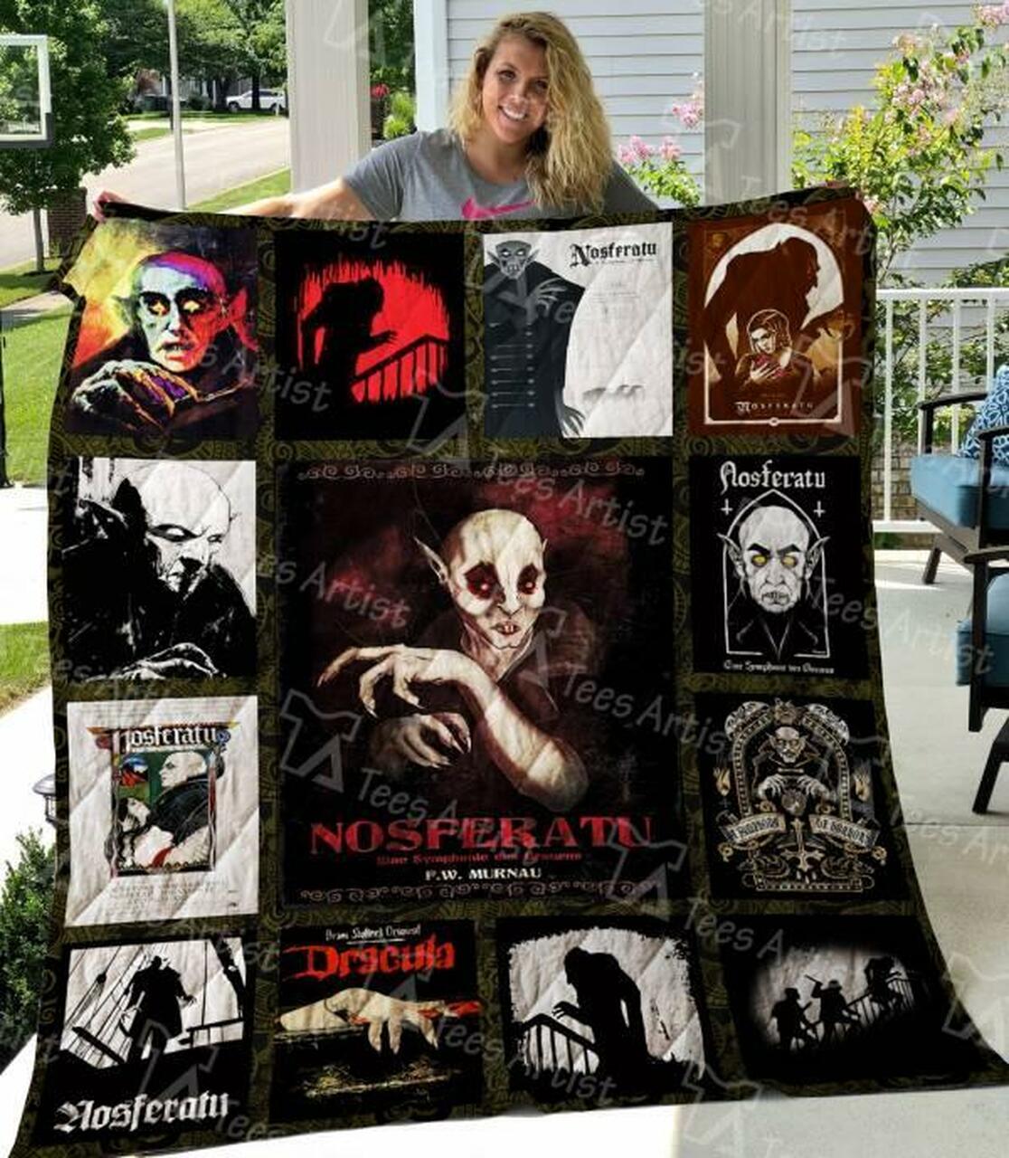 Nosferatu Quilt Blanket M160623 Quilt