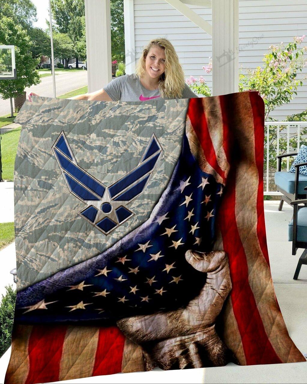 Mhqvet2001 Unitt Air Force Quilt Blanket