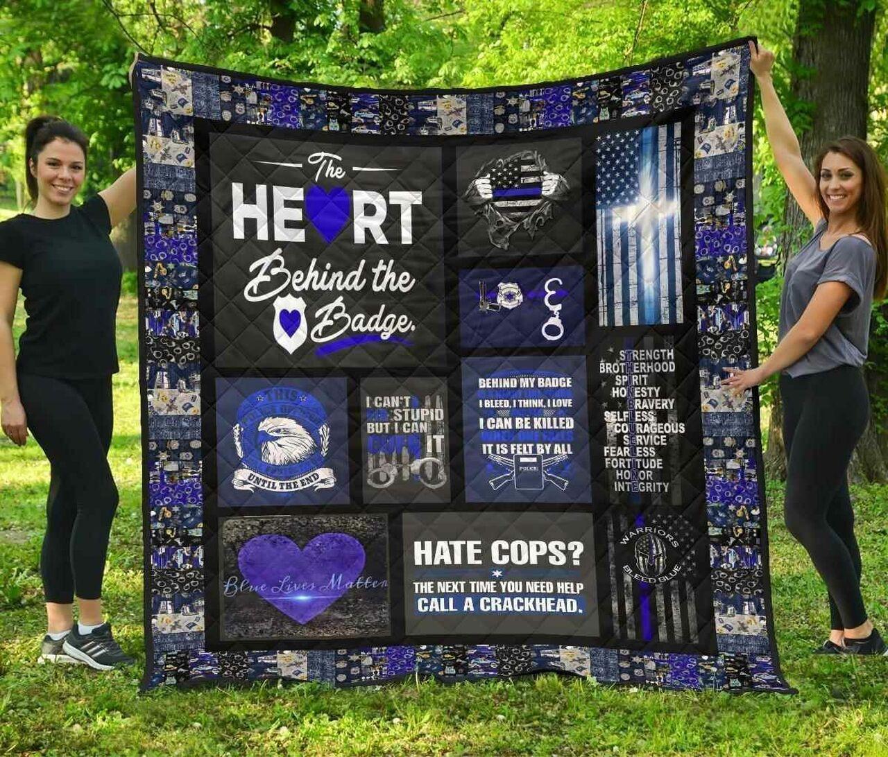 Police Thin Blue Line Blanket Th0807 Quilt