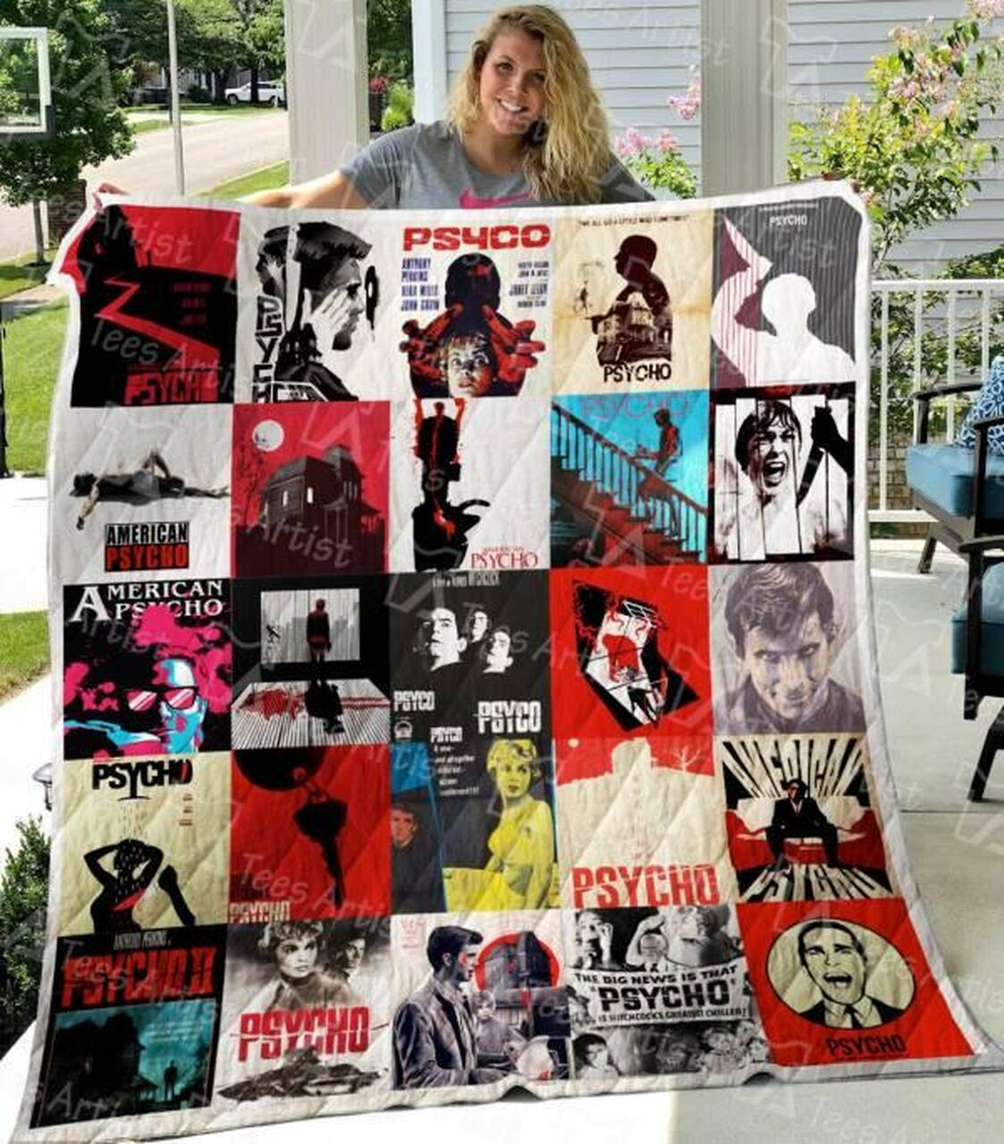 Psycho Quilt Blanket M160616 Quilt