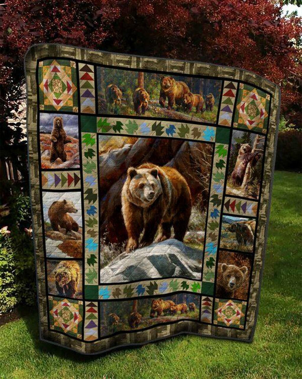 Jungle Bear Quilt Blanket Quilt