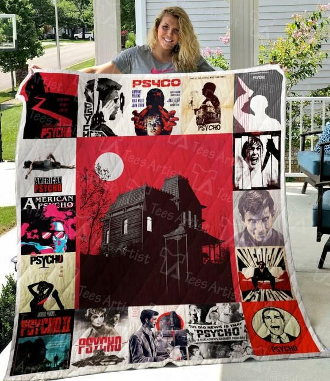 Psycho Quilt Blanket M160617 Quilt
