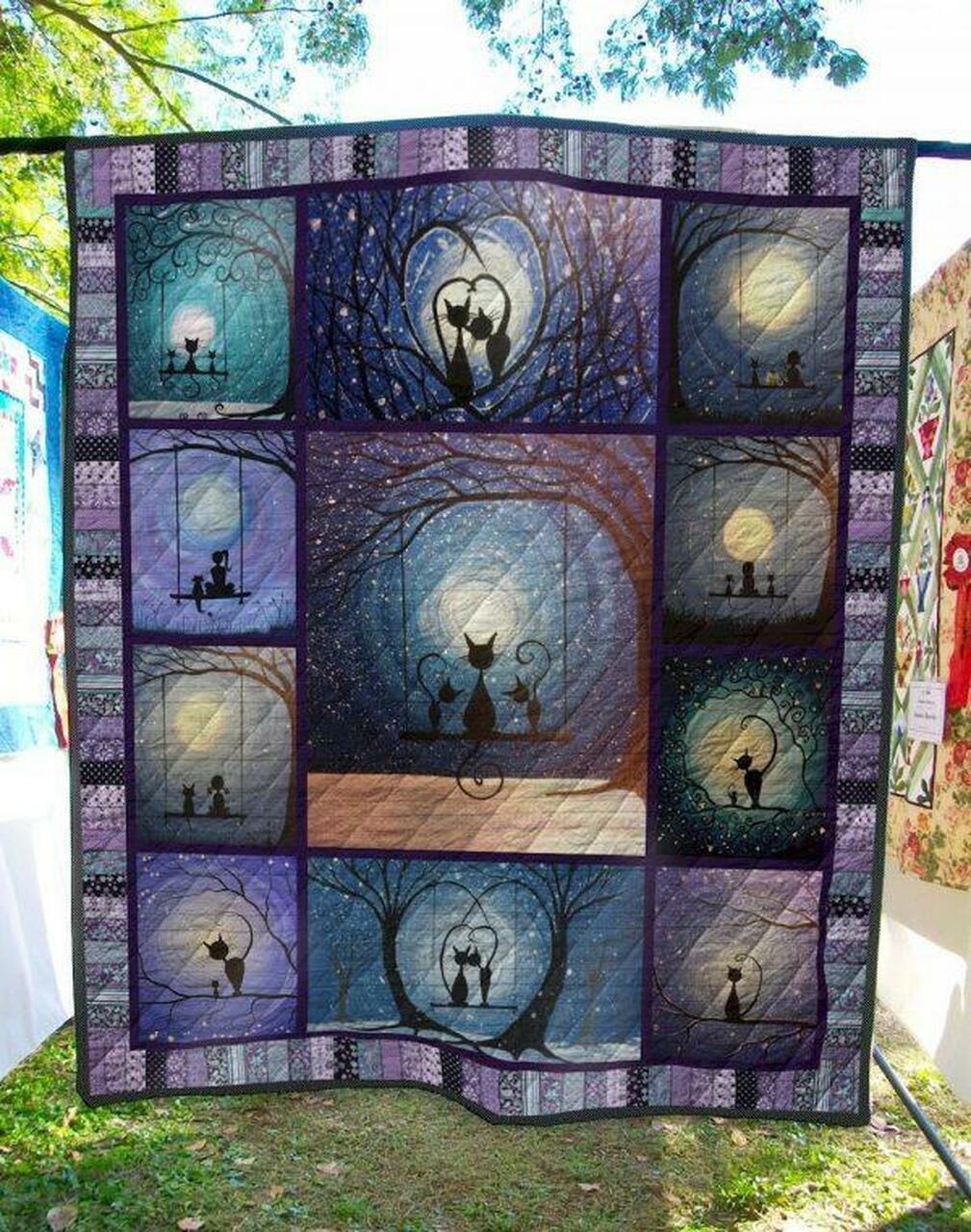 Couple Cat Quilt Blanket Quilt