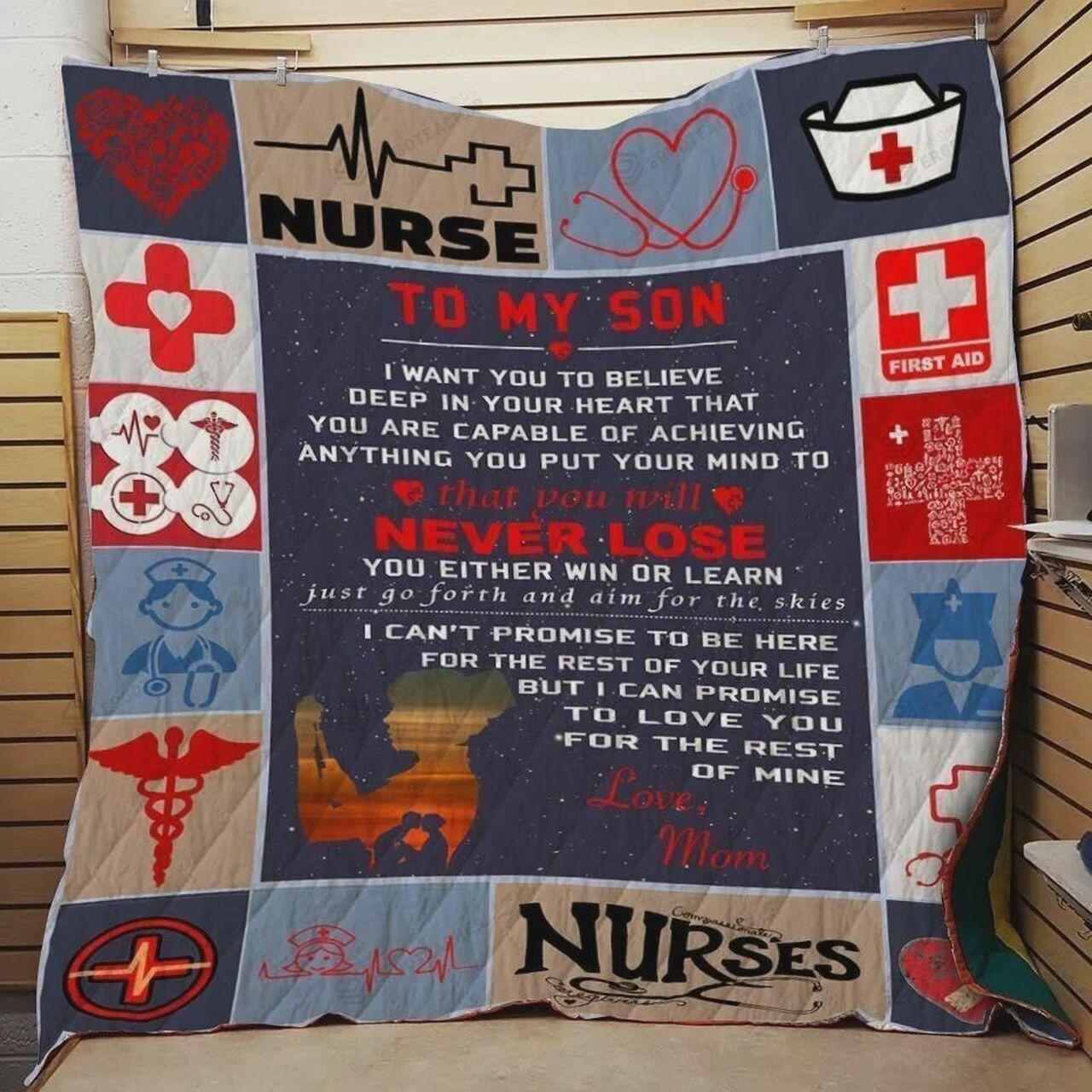 onalized e To on Quilt Blanket From Mom I Want You To Believe Deep In Your Heart Greattomized Blanket G For Birthday C Thgiving