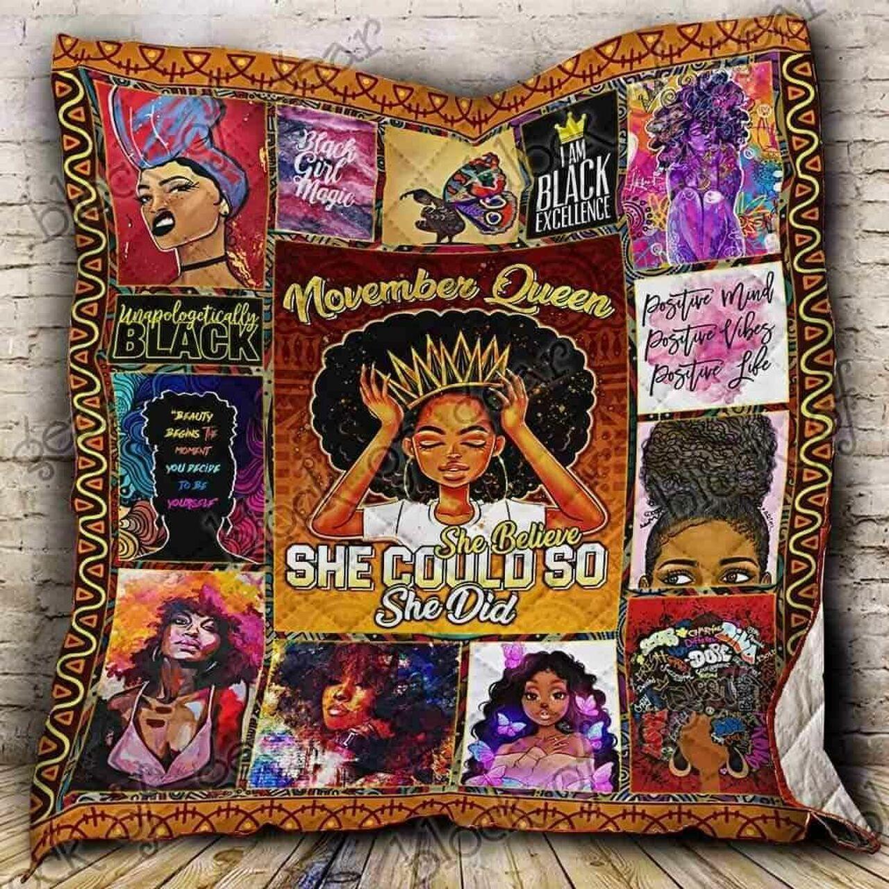 November Queen Blanket Kc1807 Quilt