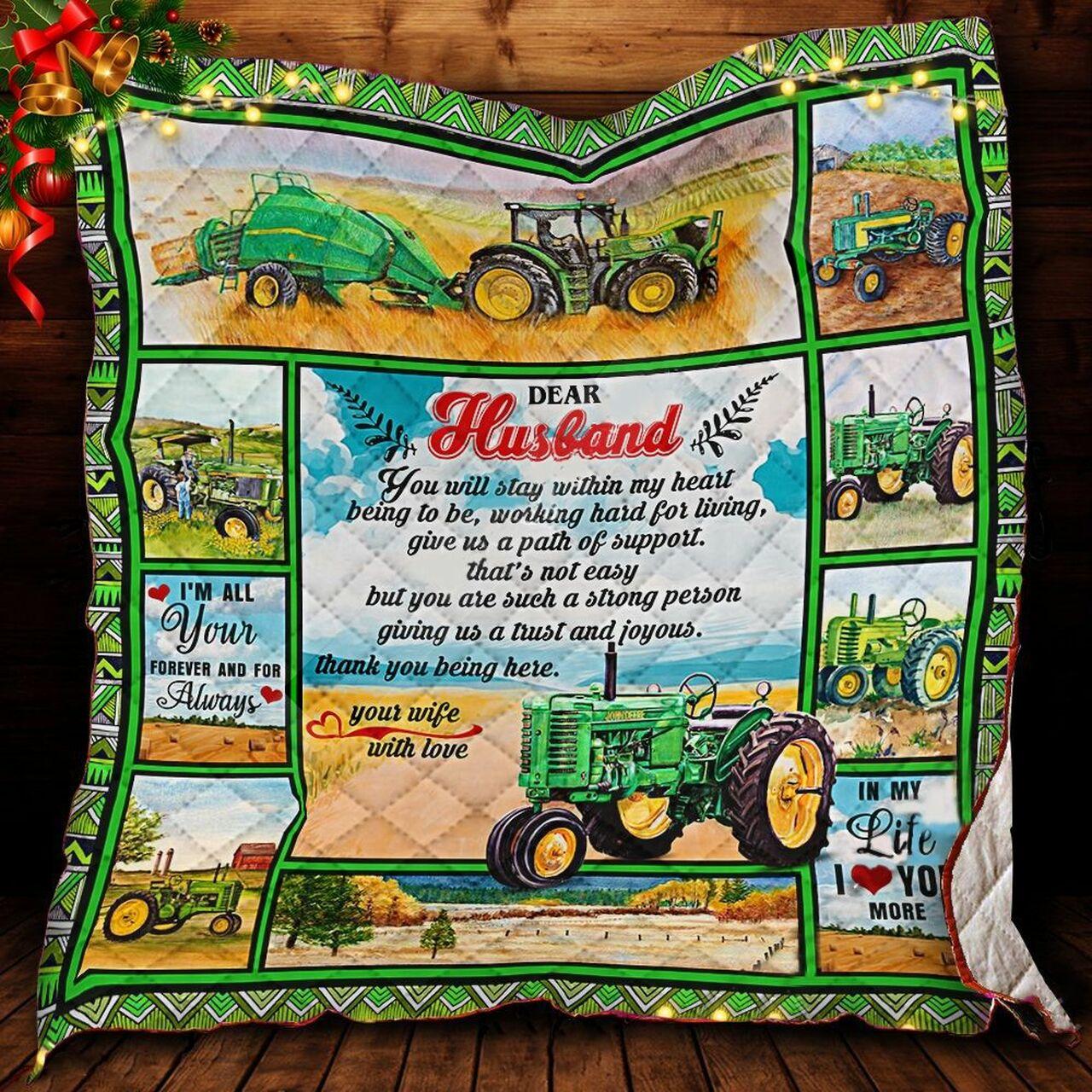 onalized Farmer To Myband From Wife You Witay Within My Heart Quilt Blanket Greattomized G For Birthday C Thgiving Wedding Valent Day