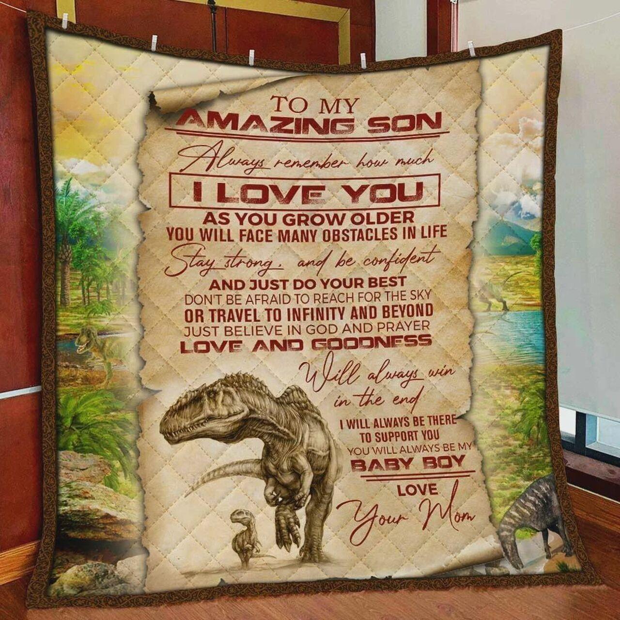 onalized Daur To on From Mom Remember How Much I Love You Quilt Blanket Greattomized G For Birthday C Thgiving