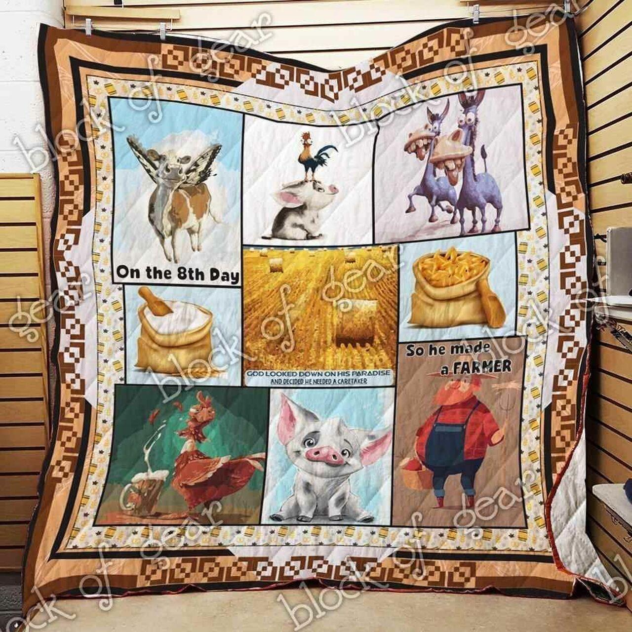 God Made A Farmer Blanket Kc1707 Quilt
