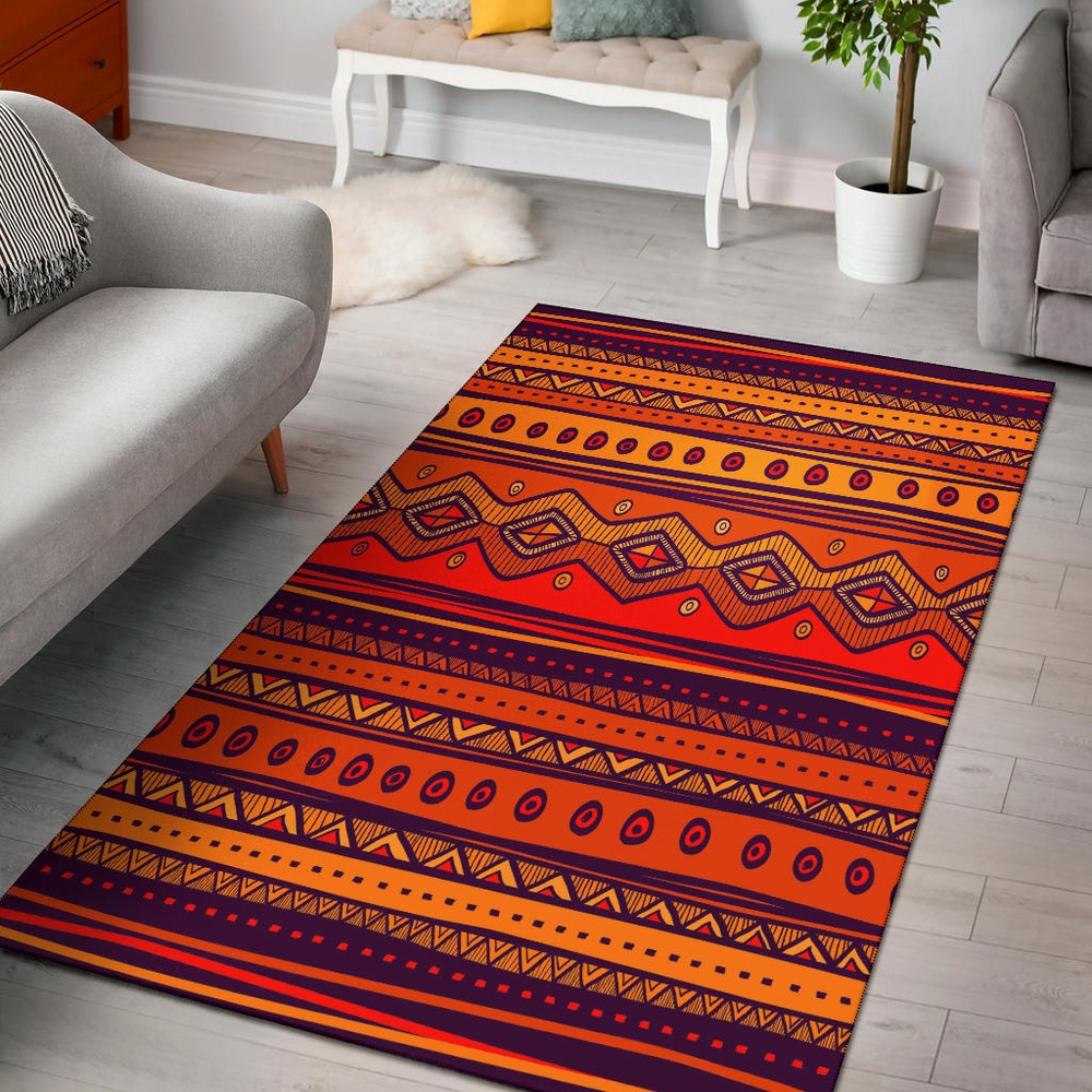 Native American Rug, Native Rugs, Pattern Color Orange Area Rug