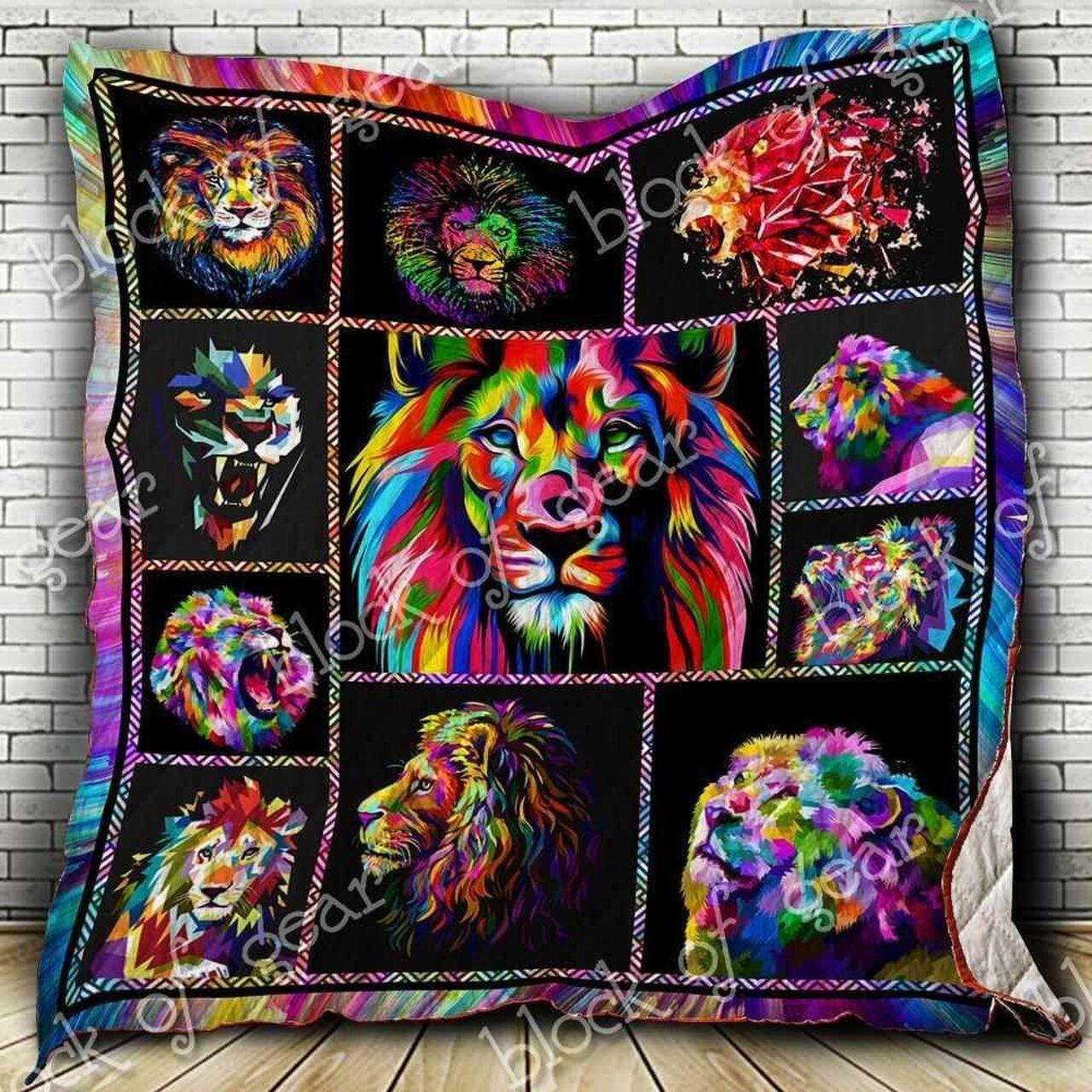 Colorful Lion Blanket Kc1707 Quilt