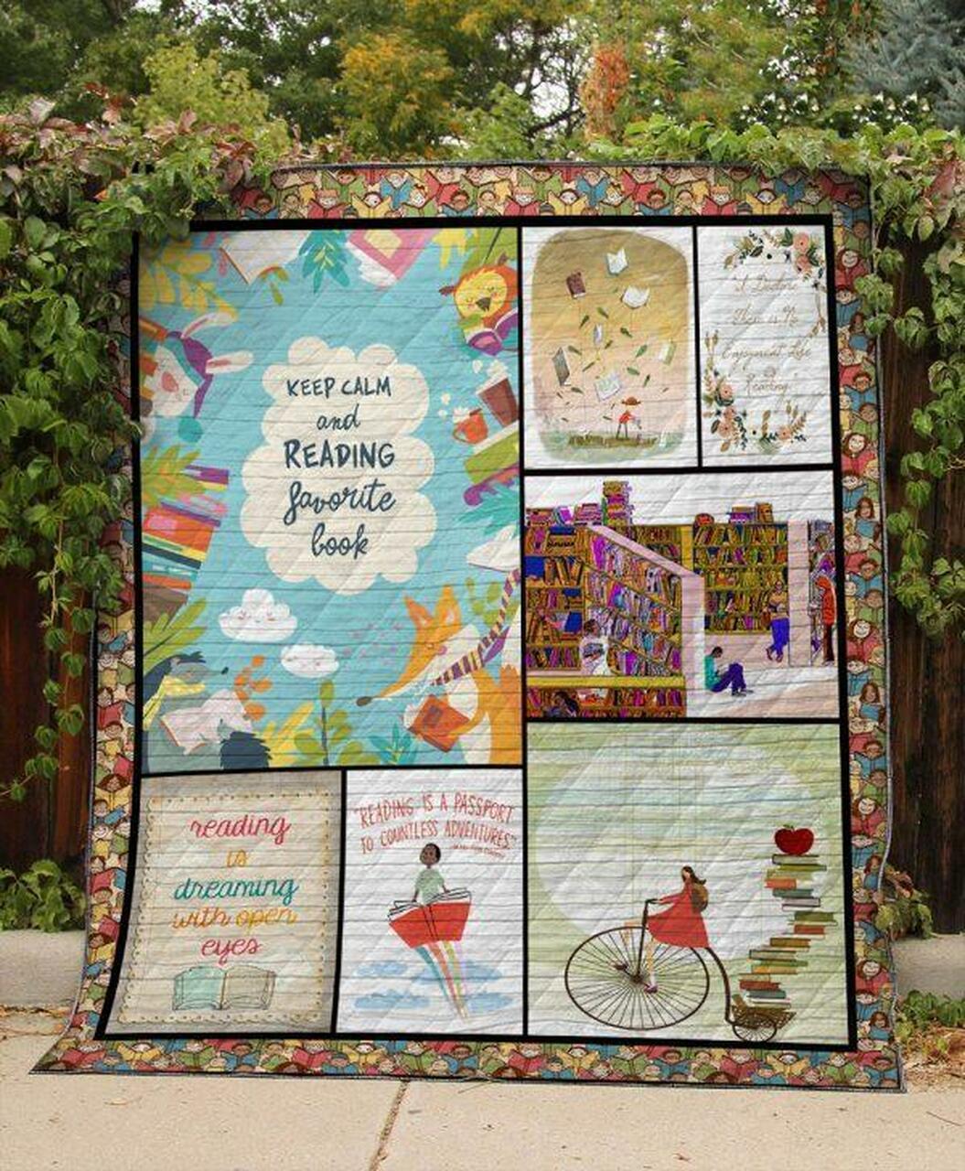 Keep Calm And Reading Quilt Blanket Quilt
