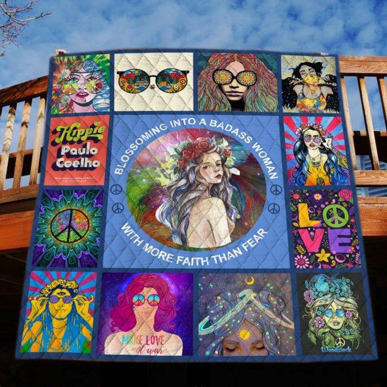 Hippie G Quilt Blanket Quilt