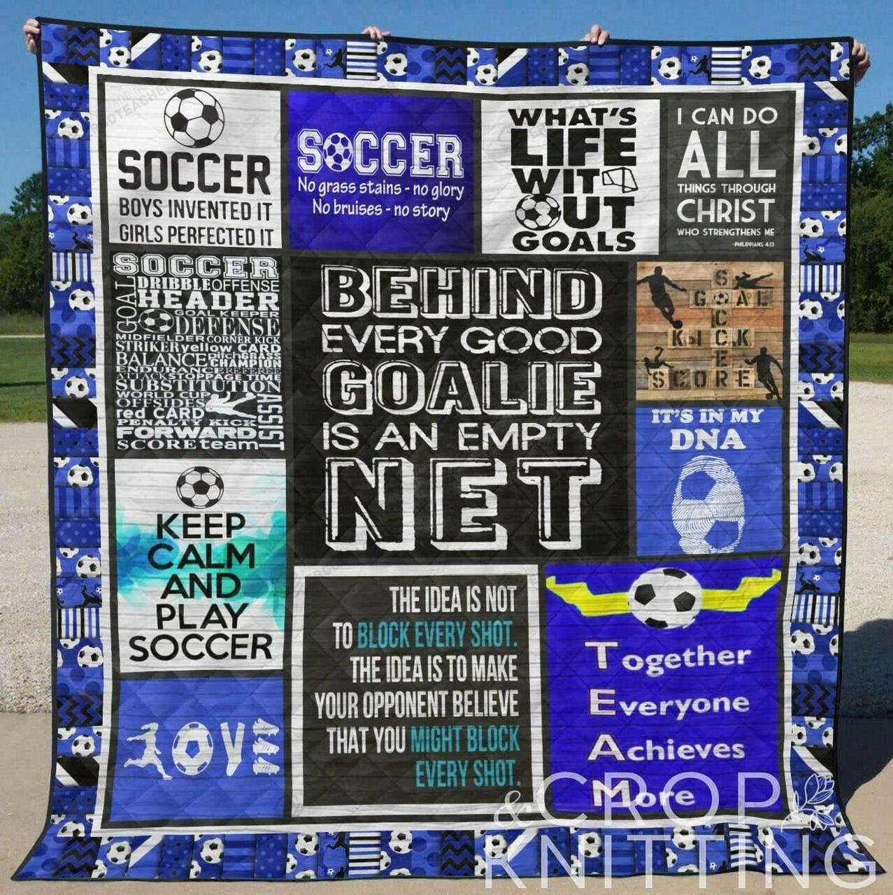 Soccer I Can Do All Th Through Ct Wtrengt Me Quilt Blanket Greattomized Blanket G For Birthday C Thgiving