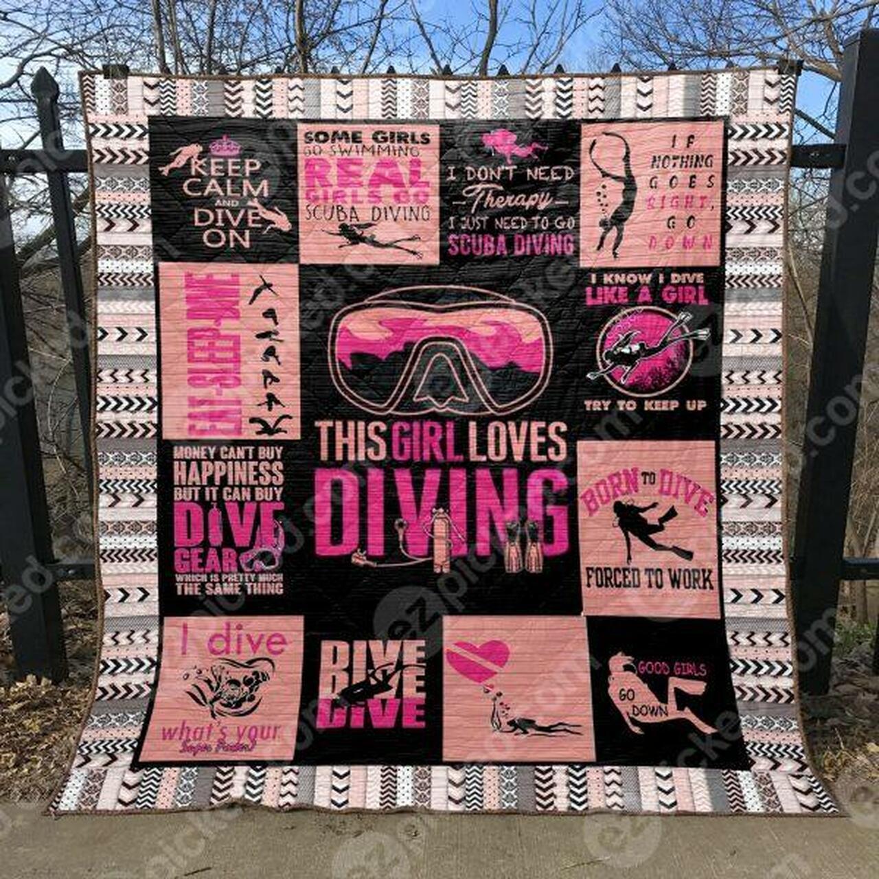 Girl Love Diving Quilt Blanket Tt99 Quilt