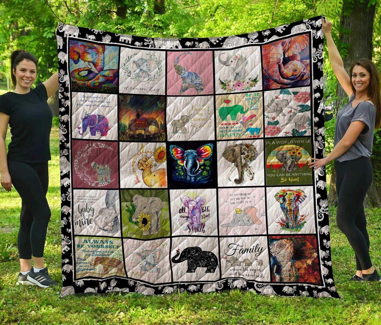 Thq071906 Elephant Blanket Th1709 Quilt
