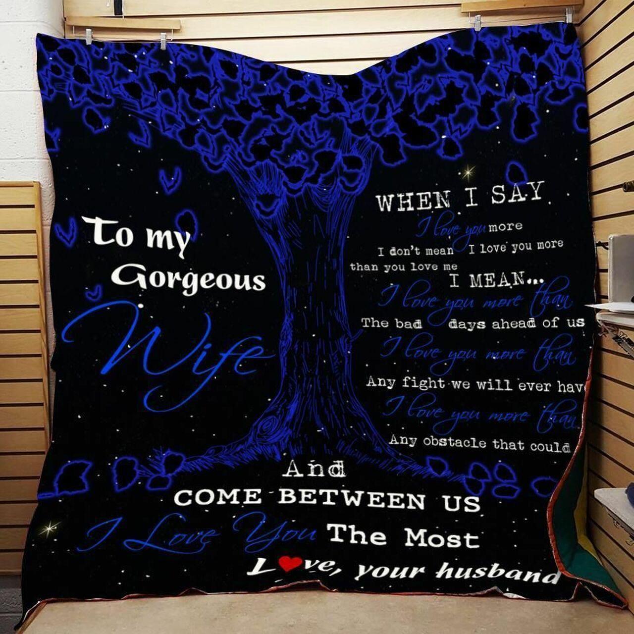 onalized Family To My Wife Fromband Whenay I Love You More Quilt Blanket Greattomized G For Birthday C Thgiving Wedding Valent Day