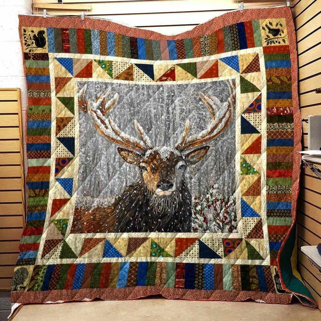 The Deer King Of Hunter Blanket Th1707 Quilt