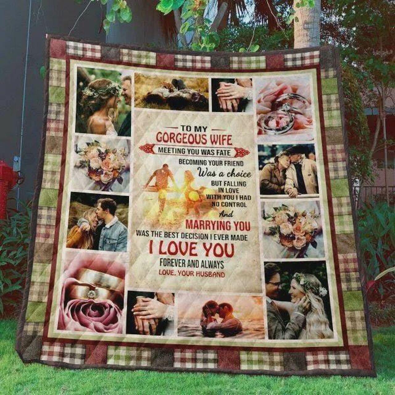 onalized Family To My Wife Fromband Meeting You Fate Quilt Blanket Greattomized G For Birthday C Thgiving Wedding Valent Day