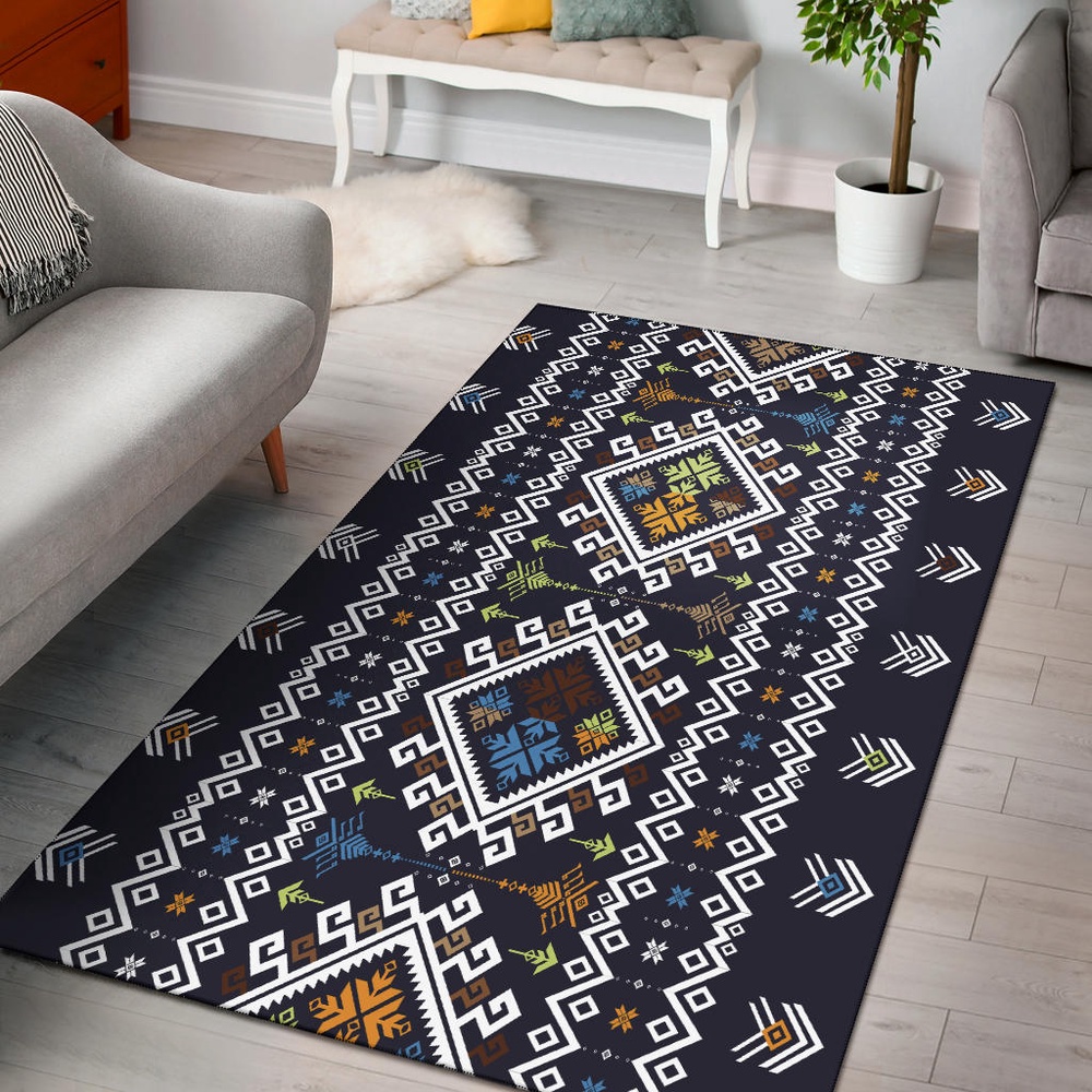 Native American Rug, Native Rugs, Pattern Blue Area Rug