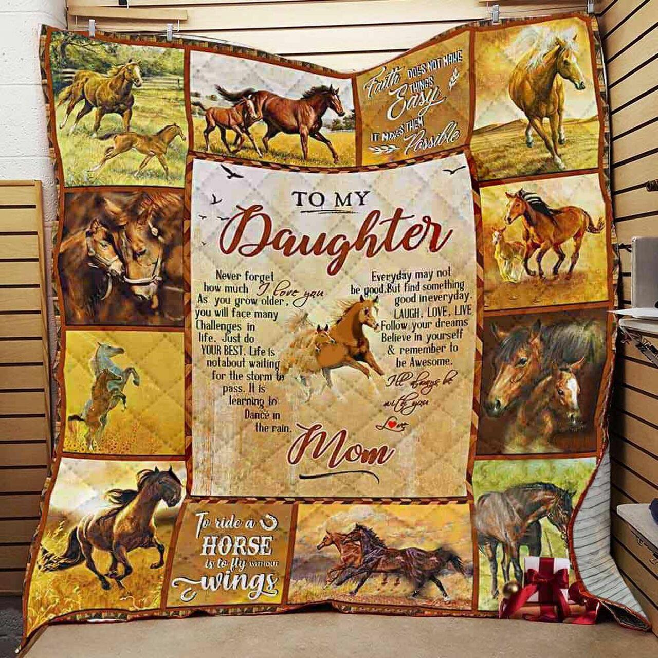 onalized e To My Daughter From Mom Never Forget How Much I Love You Quilt Blanket Greattomized G For Birthday C Thgiving