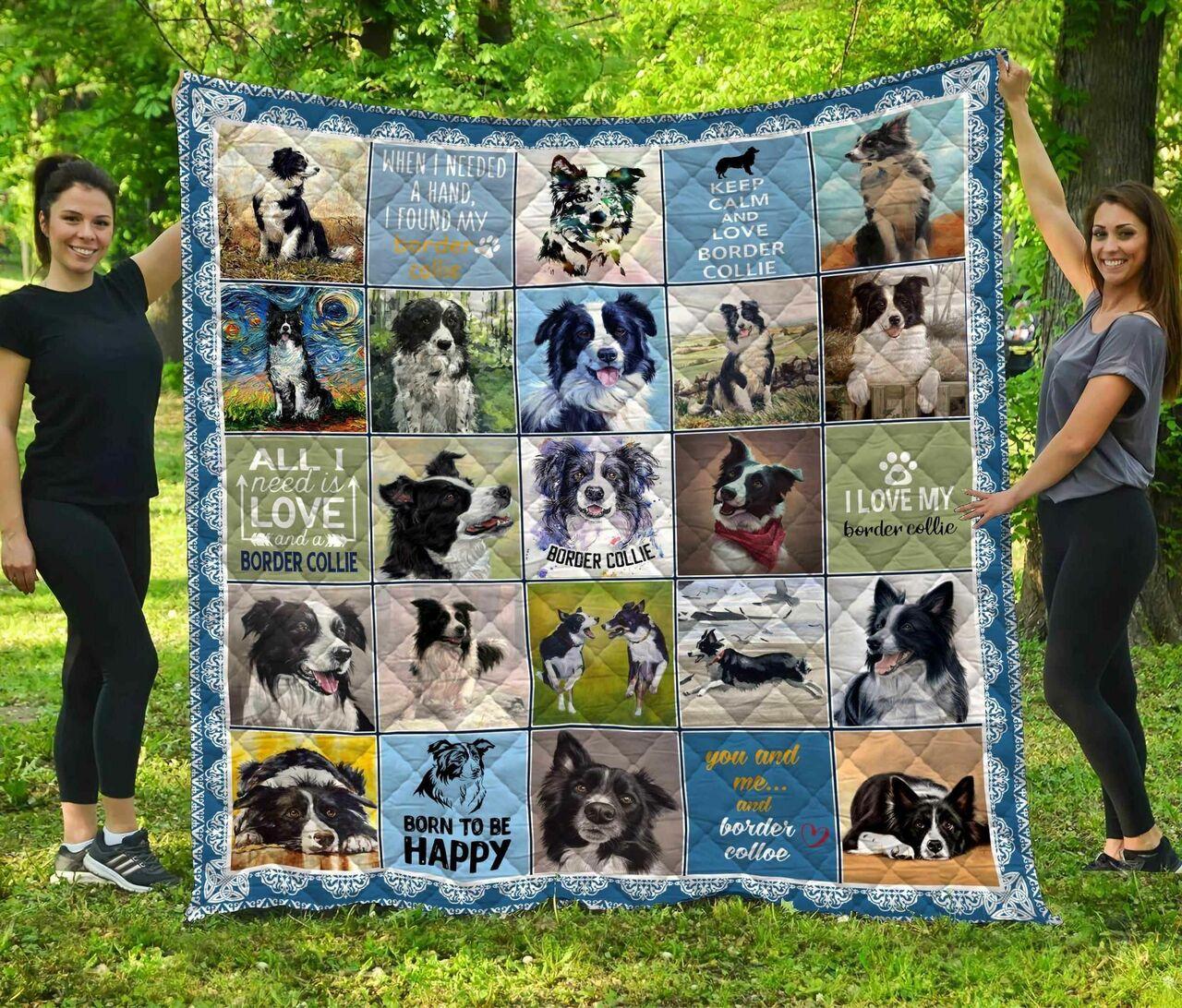 Chqda26001 Border Collie Blanket Th1609 Quilt