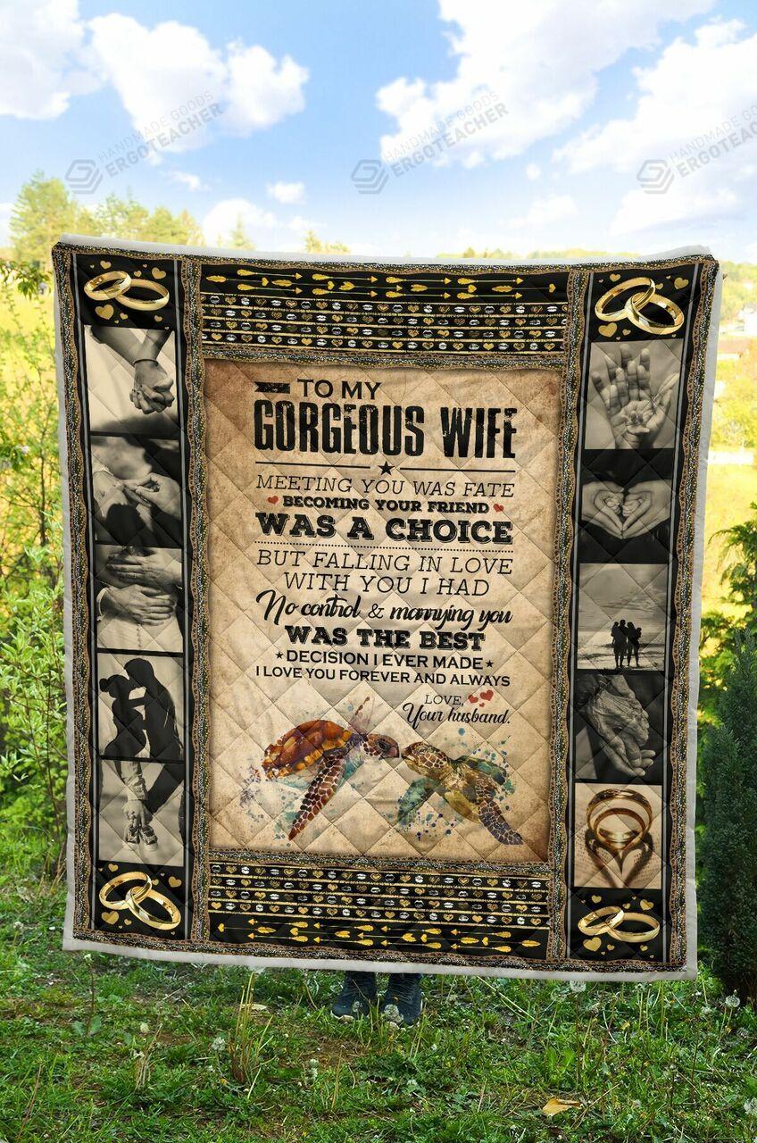 onalized Turtle Couple To My Gorg Wife Quilt Blanket Fromband I Love You Forever And Al Greattomized Blanket G For Birthday C Thgiving