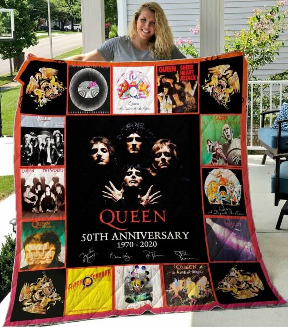 Queen 50Th Aniary Quilt Blanket Limited Quilt Blanket