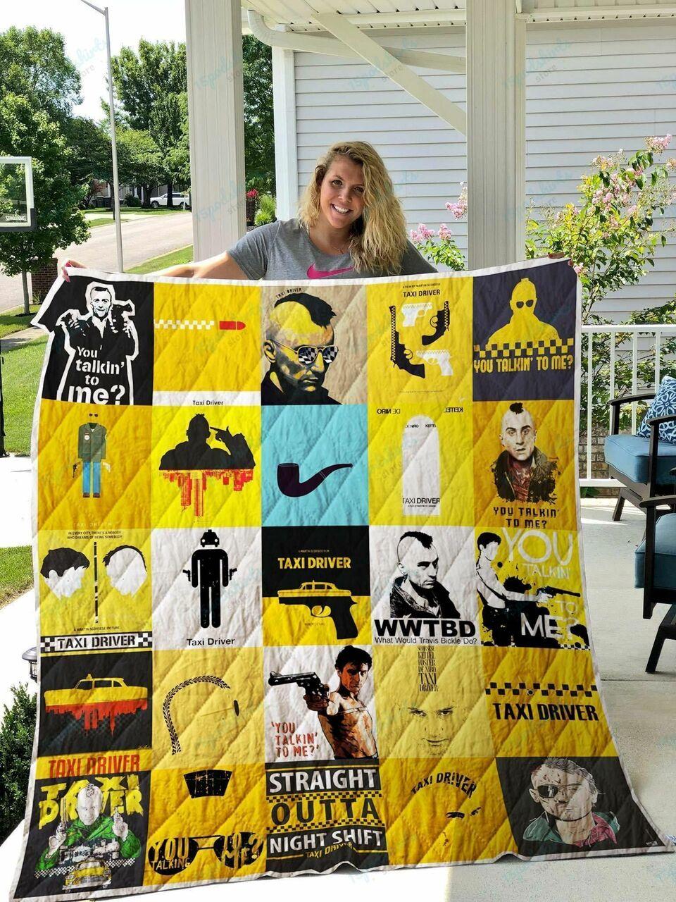 Taxi Driver Quilt Blanket