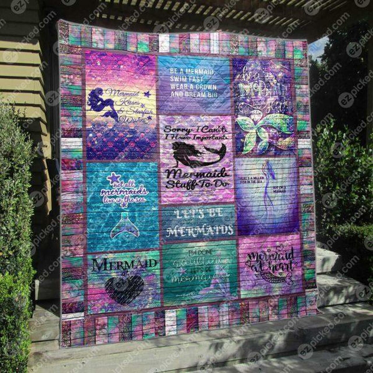 Mermaid By Heart Quilt Blanket Hp47 Quilt