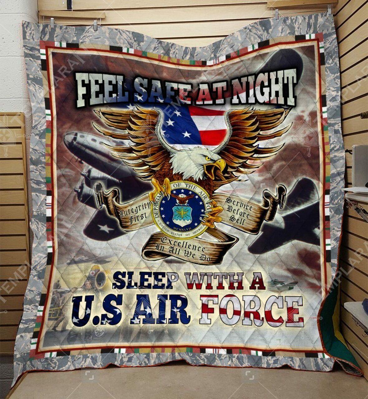 U S Air Force Blanket Htt-Qct00018 Quilt