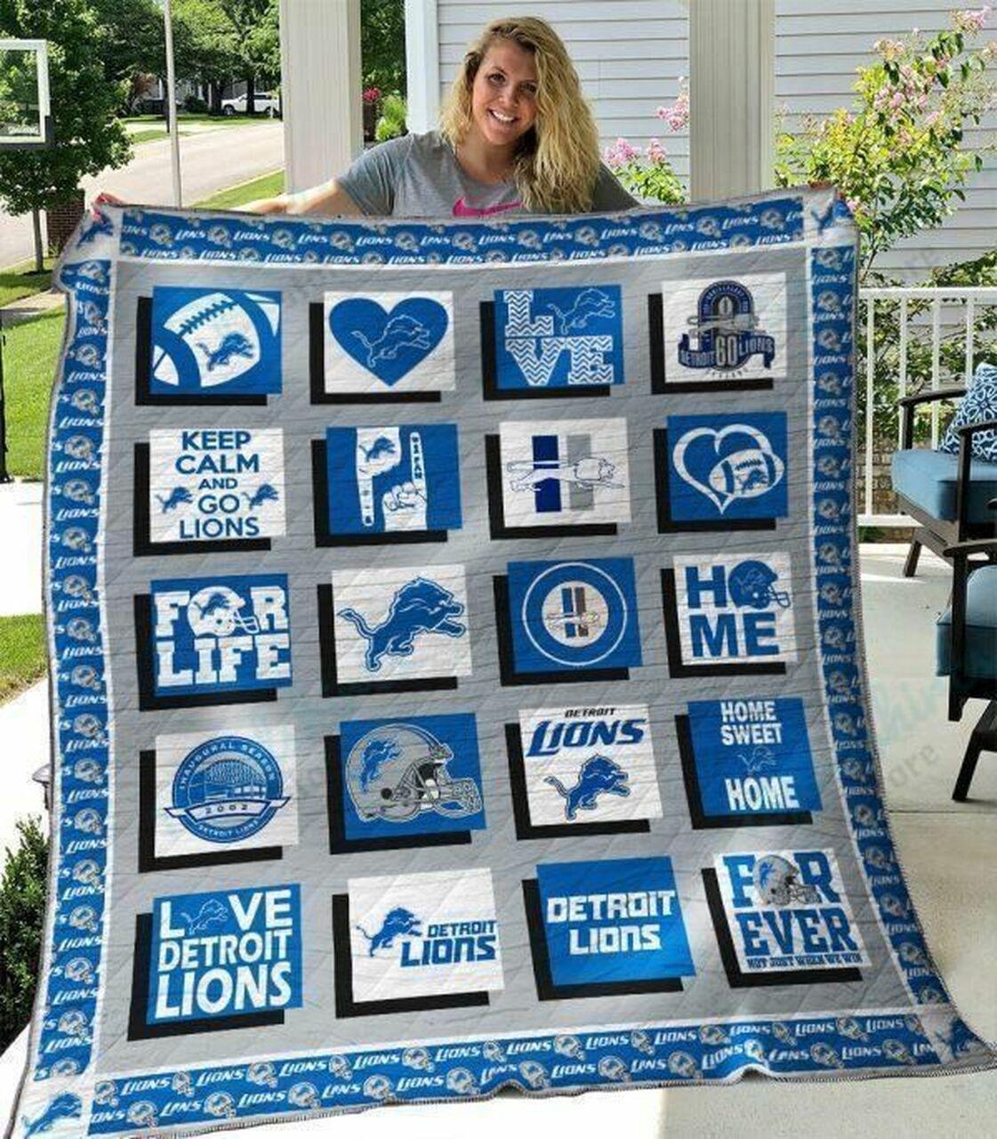Detroit L Quilt Blanket 02