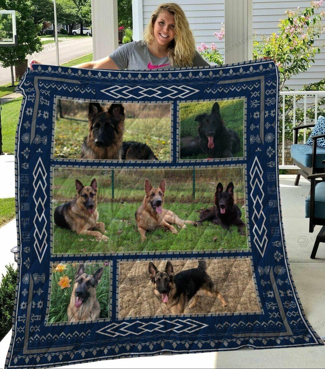 Germhepherd On The s Quilt Blanket Greattomized Blanket G For Birthday C Thgiving