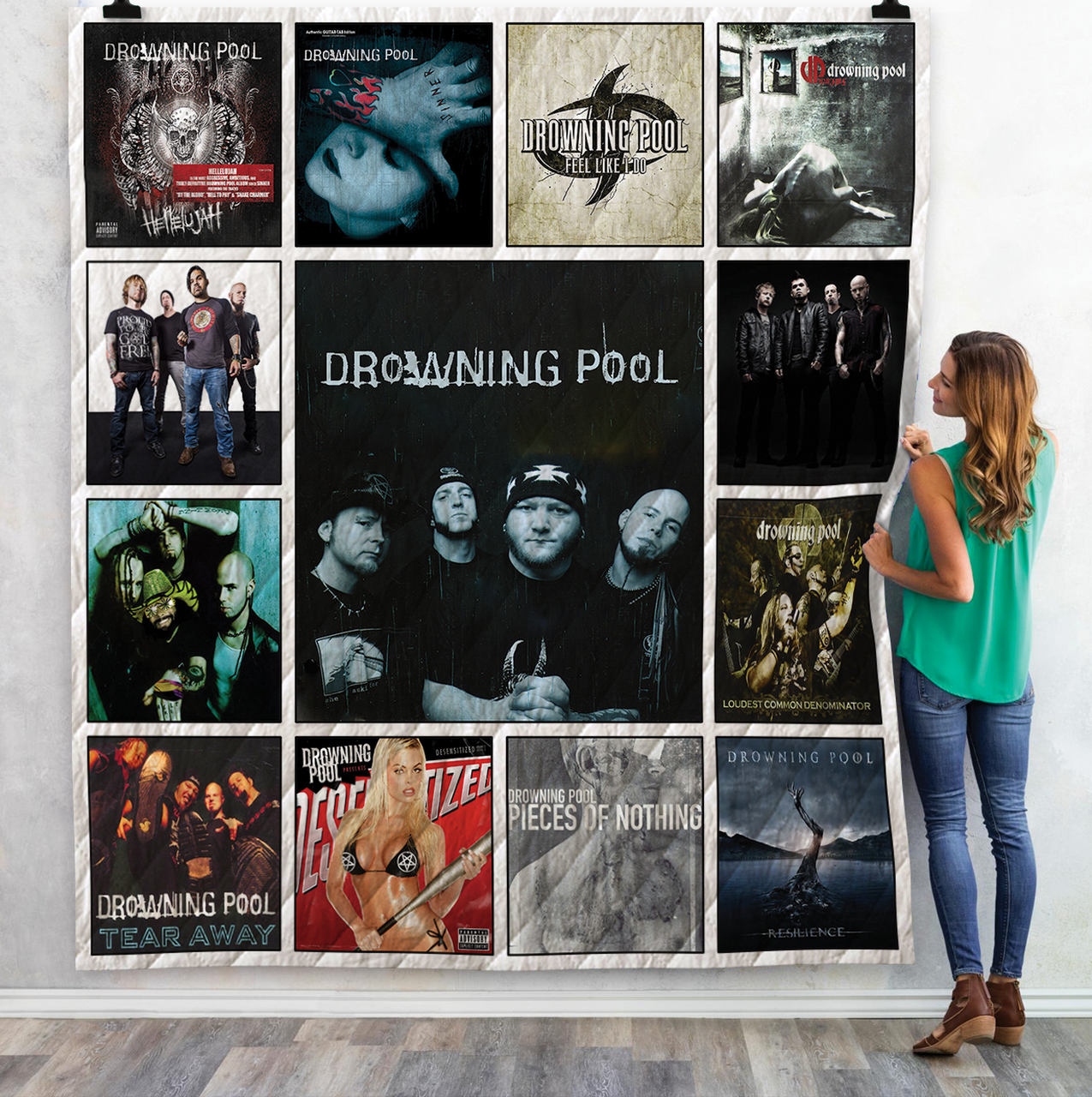 Drowning Pool Al Quilt Blanket Ver 13