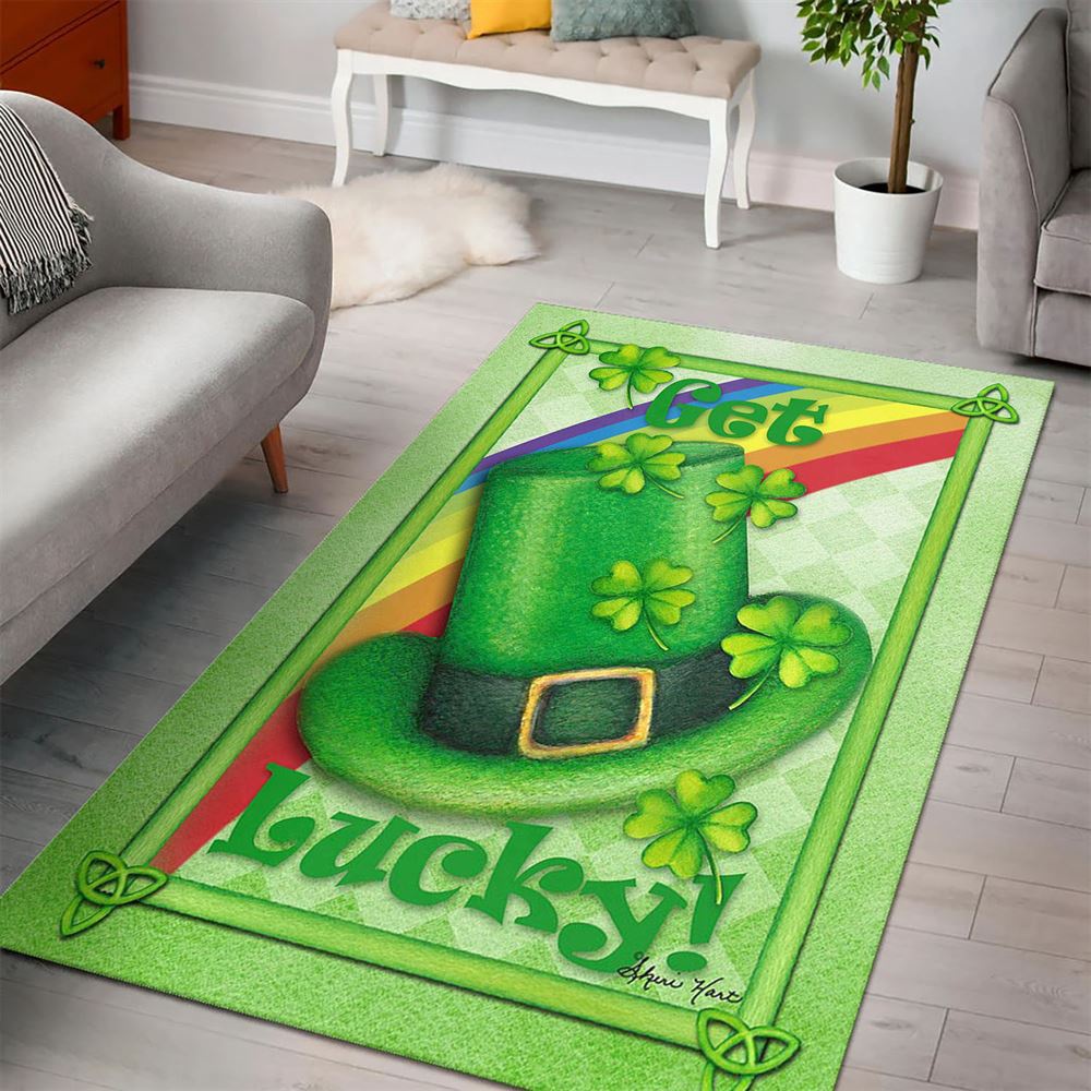 St Patricks Day Rug, Toland Rug Get Lucky Leprechaun