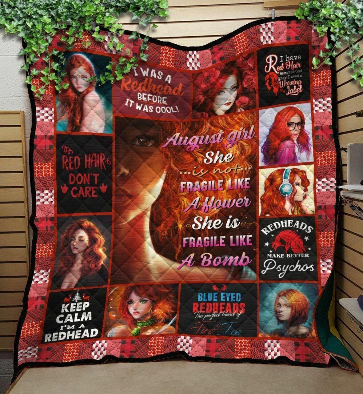 onalized Red HeheS Not Fragile Like A FlowheS Fragile Like A Bomb Quilt Blanket Greattomized Blanket G For Birthday C Thgiving