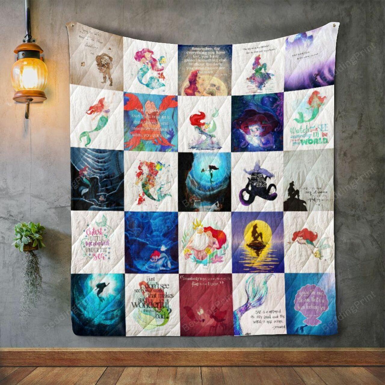 The Little Mermaid Quilt Blanket