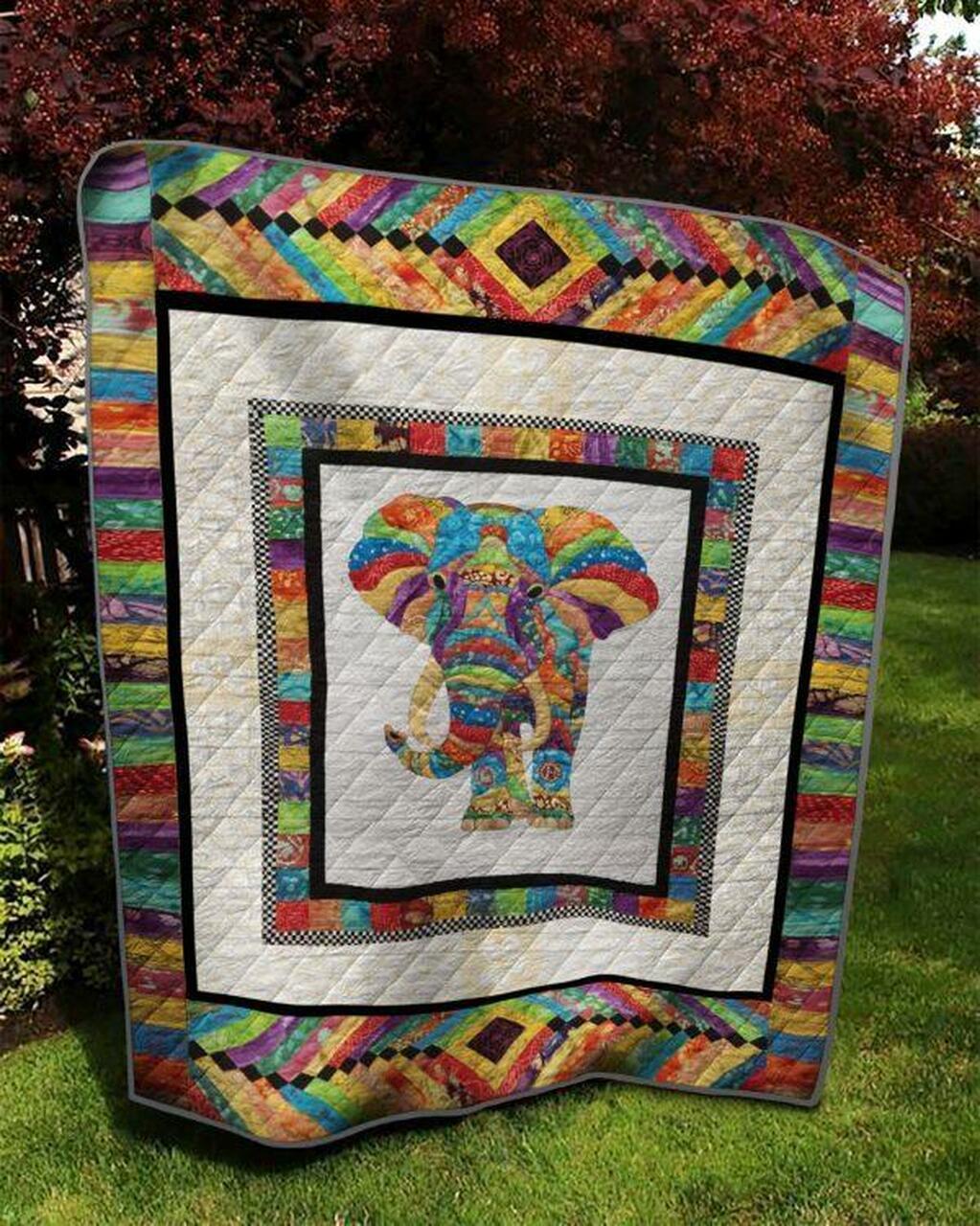Beautiful Elephant Quilt Blanket Quilt