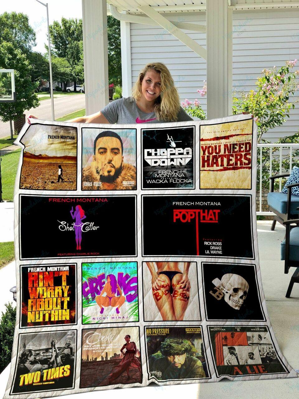 French Montana Quilt Blanket