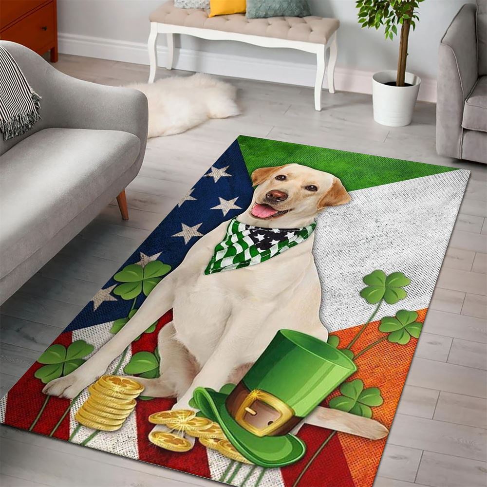 St Patricks Day Rug, St Patricks Day Labrador Retriever Rug