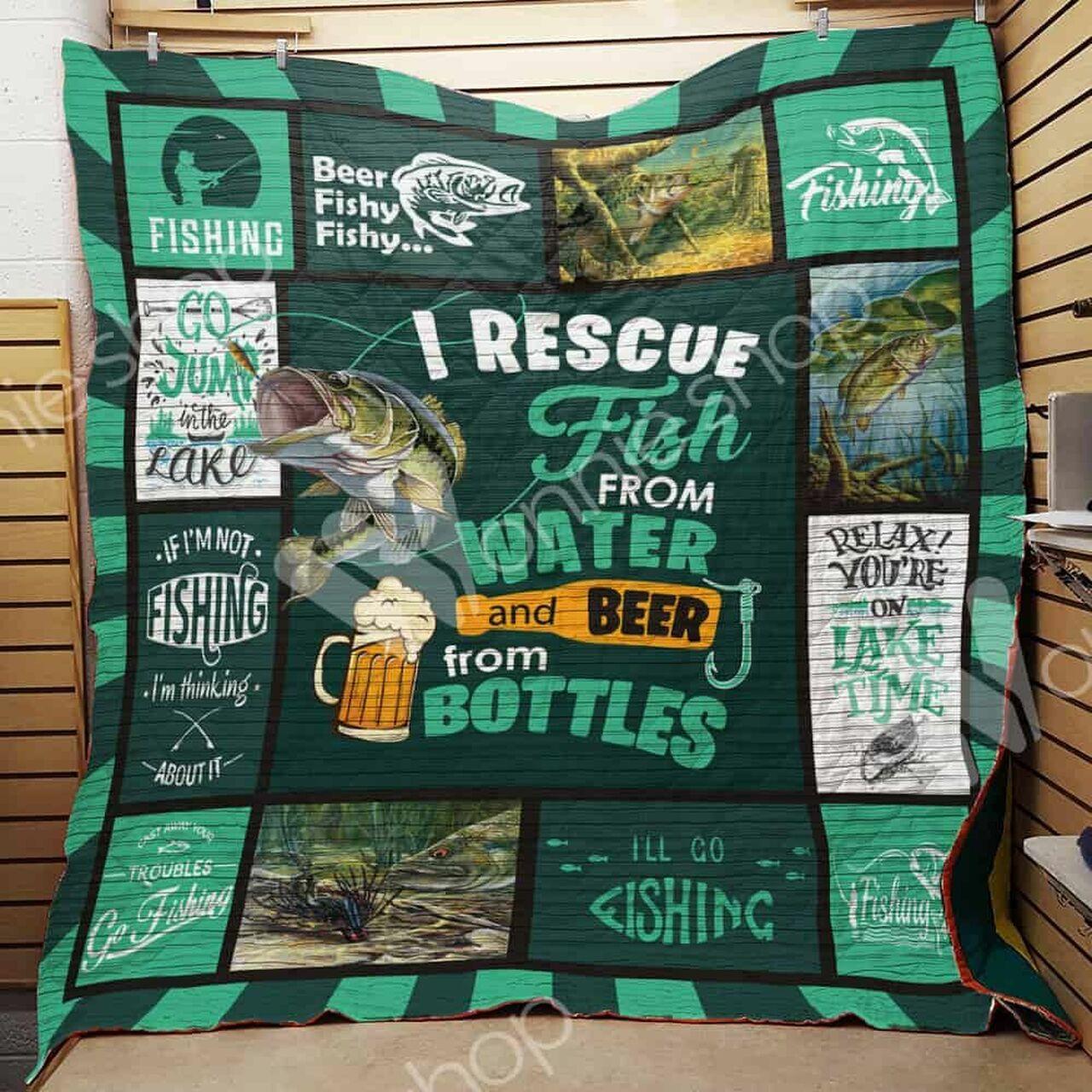 Fishing Beer Icureh From Water Quilt Blanket Greattomized G For Birthday C Thgiving Perfect G Forhing Lover